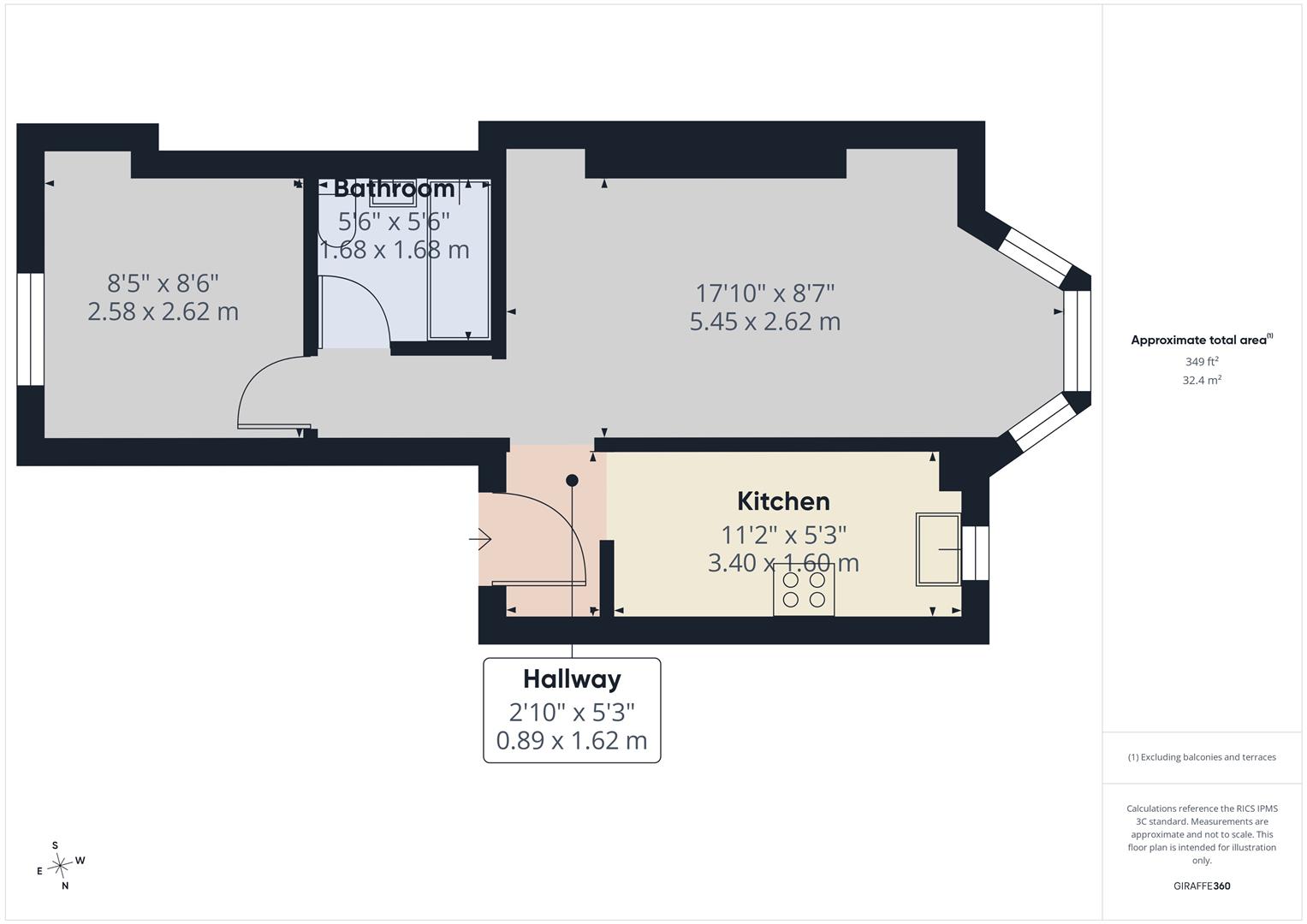 Flat 7, 16, Lower Rock Gardens, Brighton floorplan