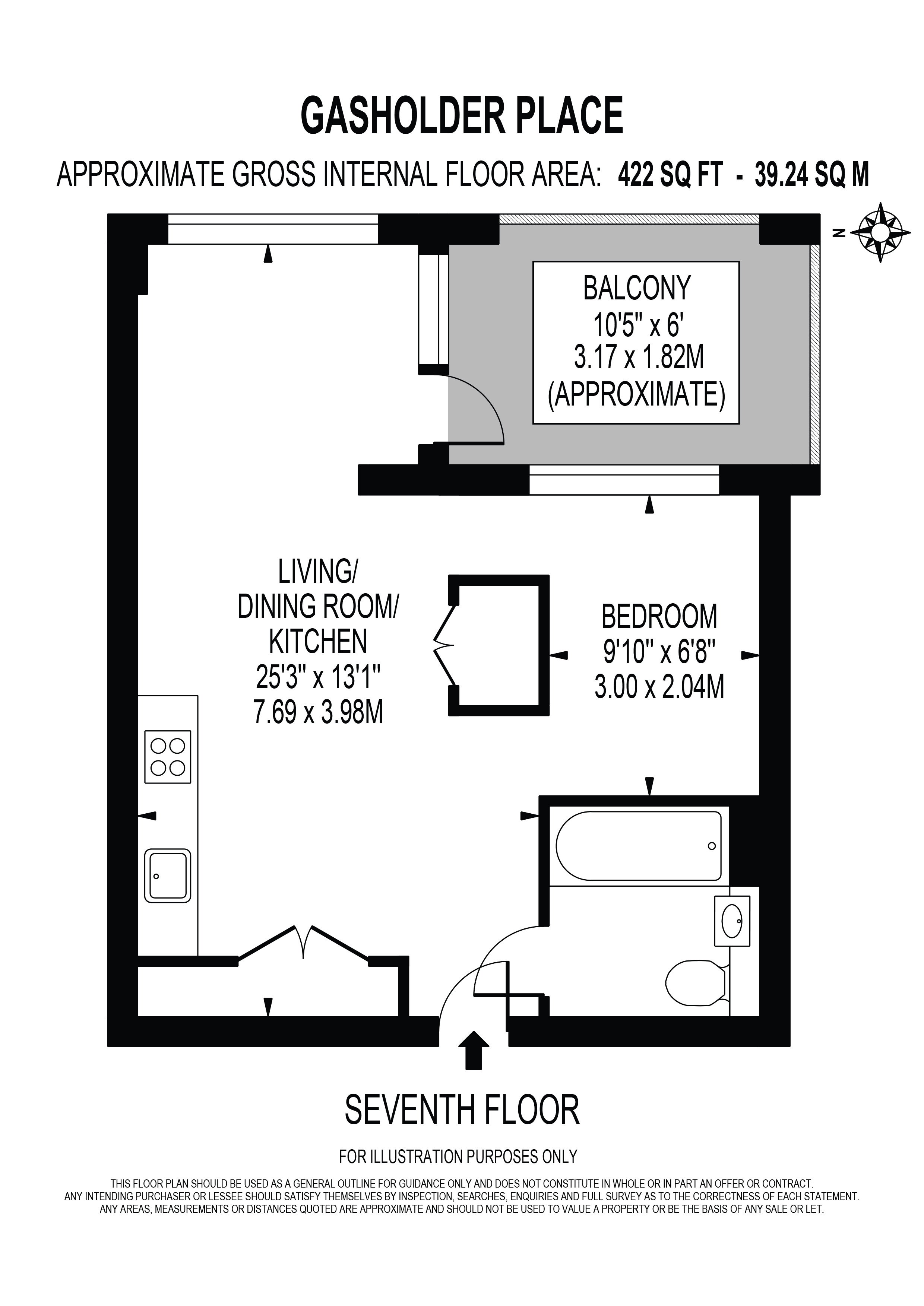 Flat 88 7, Gasholder Place, London floorplan