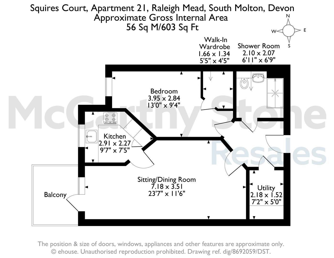 21 Squire Court, Raleigh Mead, South Molton floorplan