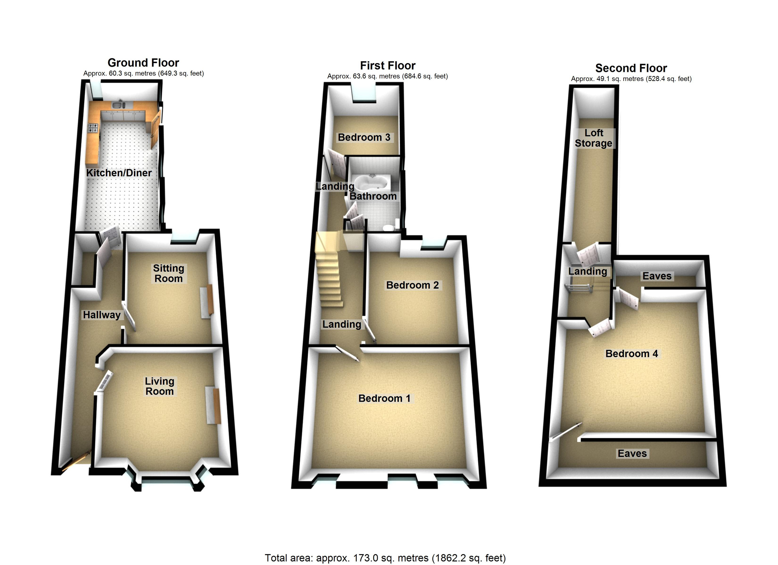 3 Park Terrace, Merthyr Tydfil floorplan