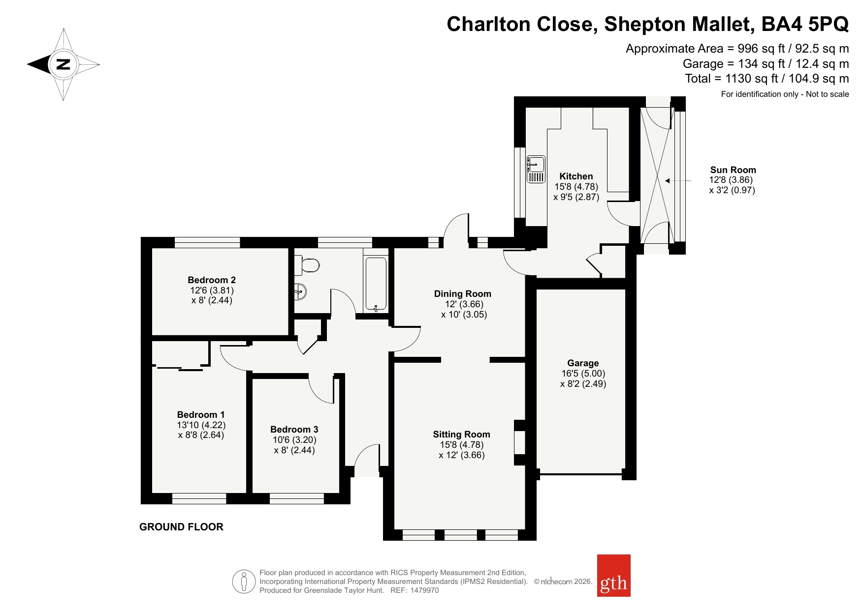 8, Charlton Close, Somerset floorplan