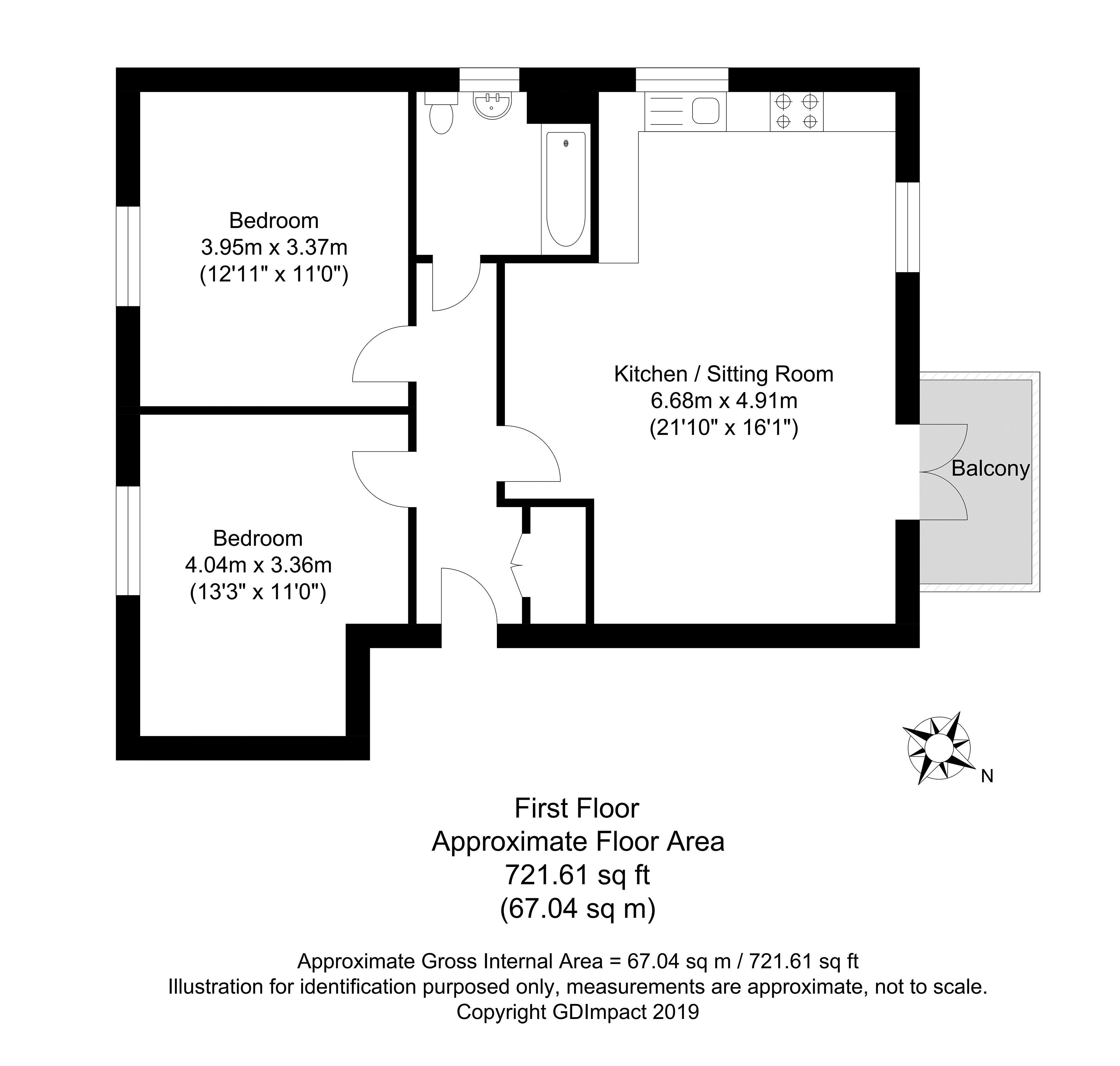 2 Bedrooms Flat for sale in Heydon Way, Broadbridge Heath, West Sussex RH12