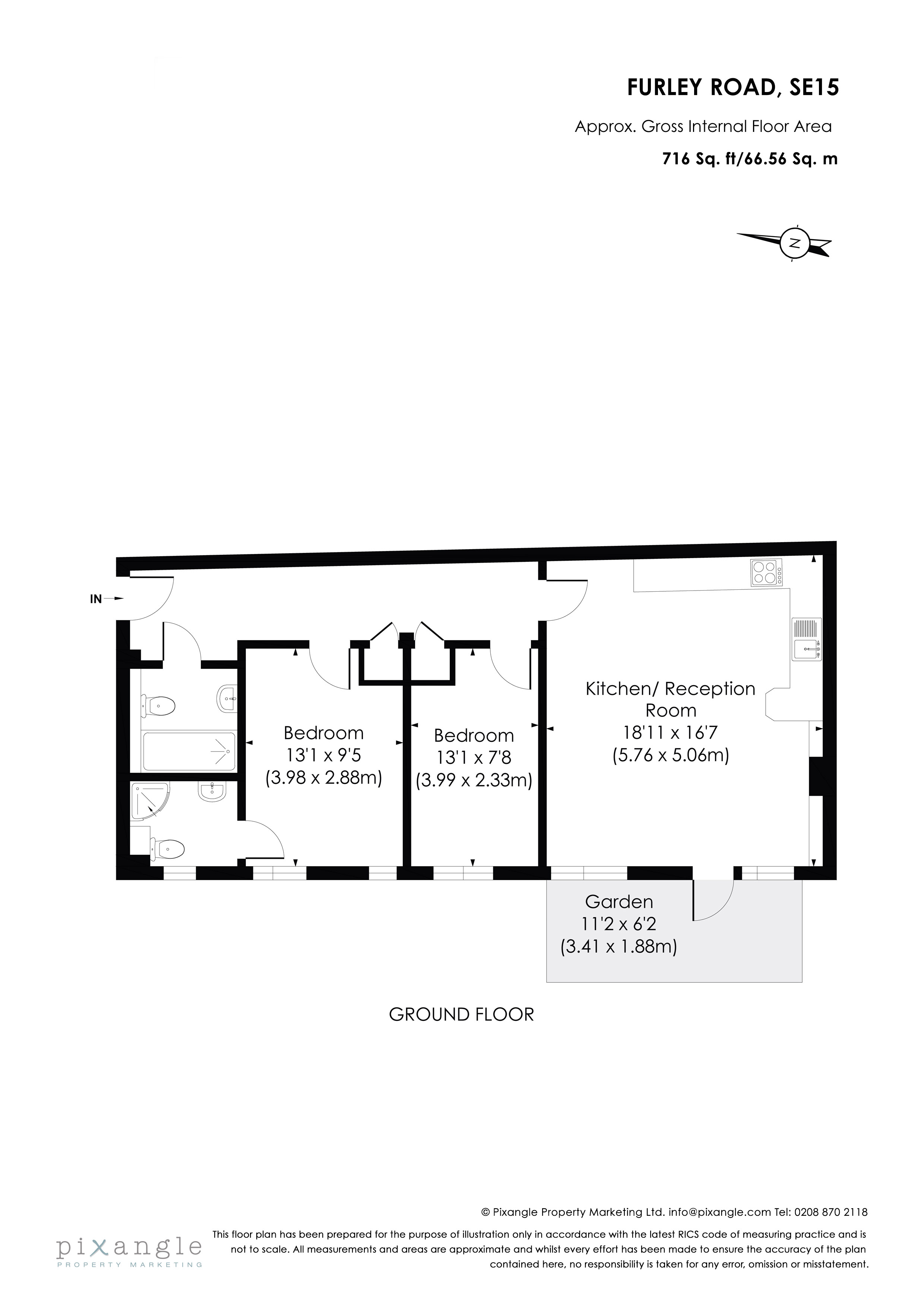 Flat 5, Ferial Court, 78, Furley Road, London floorplan