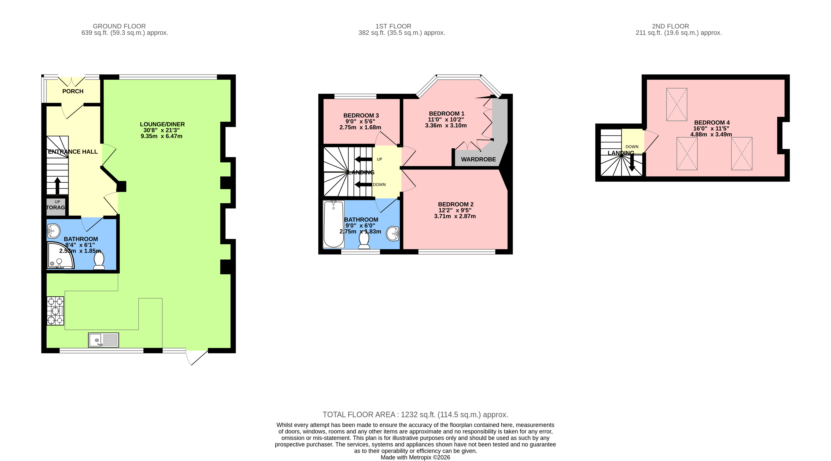 32, Armfield Road, Middlesex floorplan