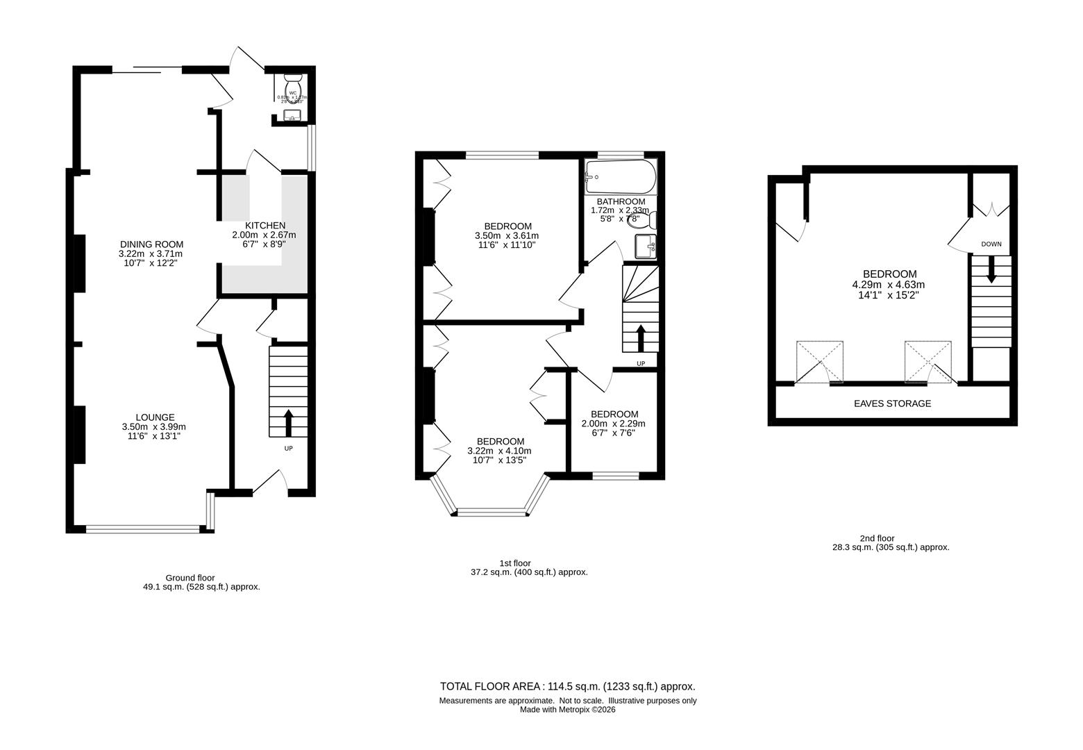 30, Stoneleigh Avenue, Worcester Park floorplan