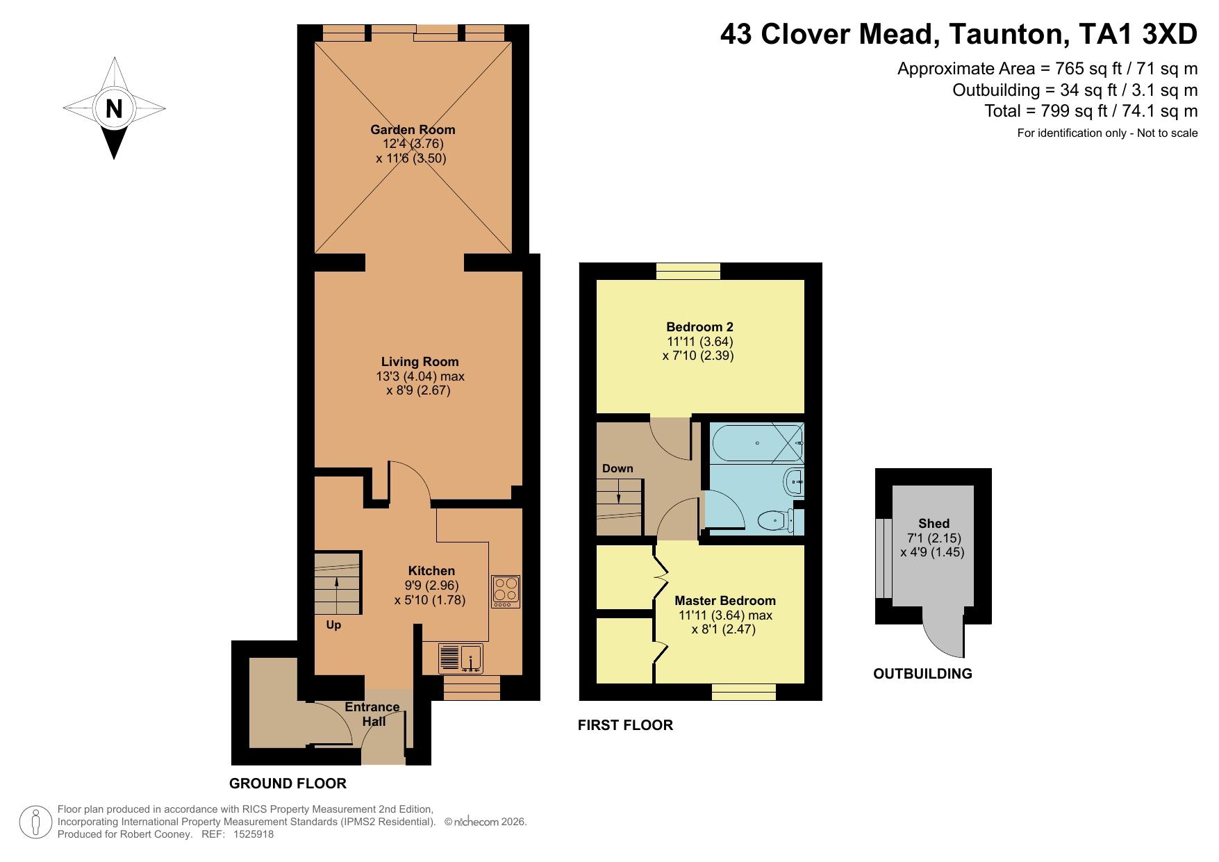 43 Clover Mead, Taunton floorplan