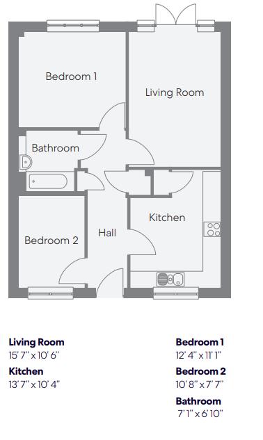 The Valetta, 8 Auction Way, Hexham floorplan