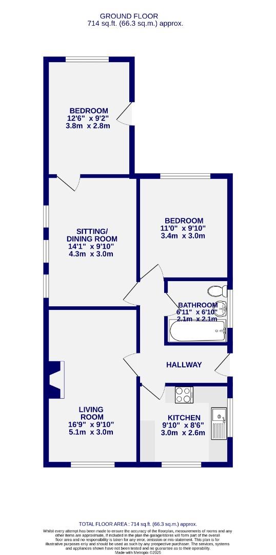 332, Huntington Road, York floorplan