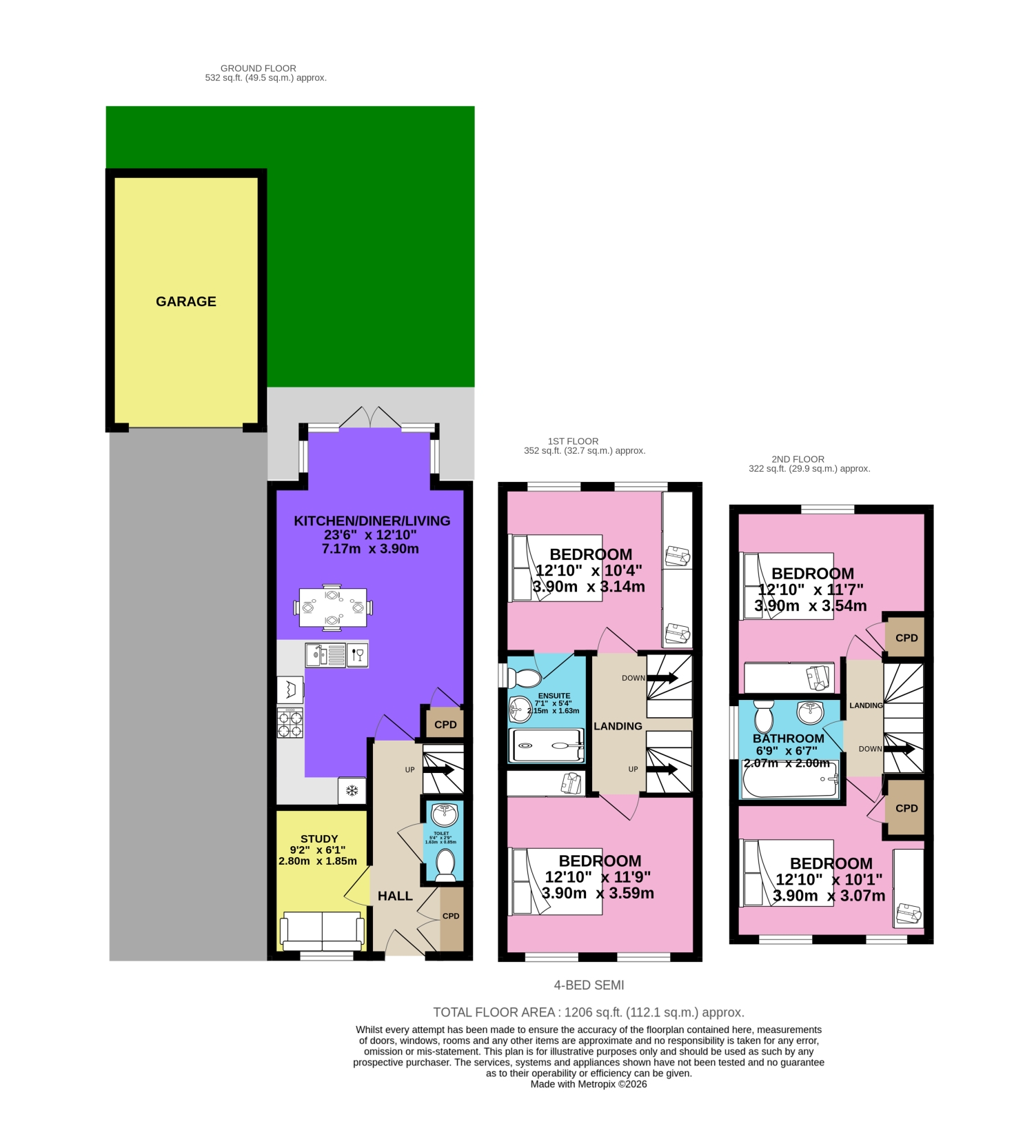27, Edinburgh Road, Swadlincote floorplan