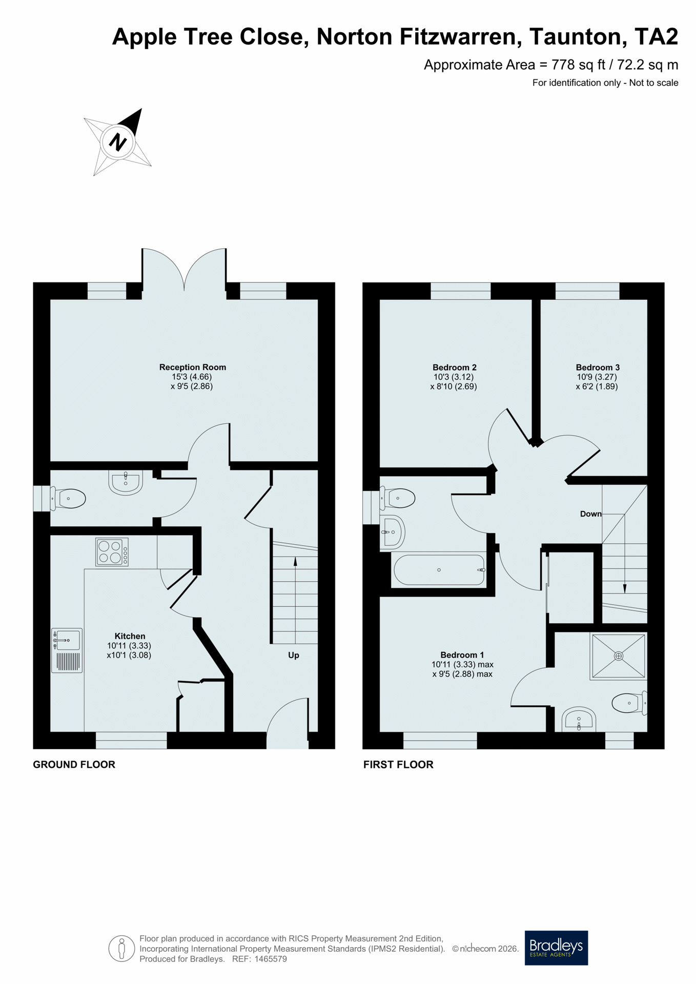 23, Apple Tree Close, Taunton floorplan