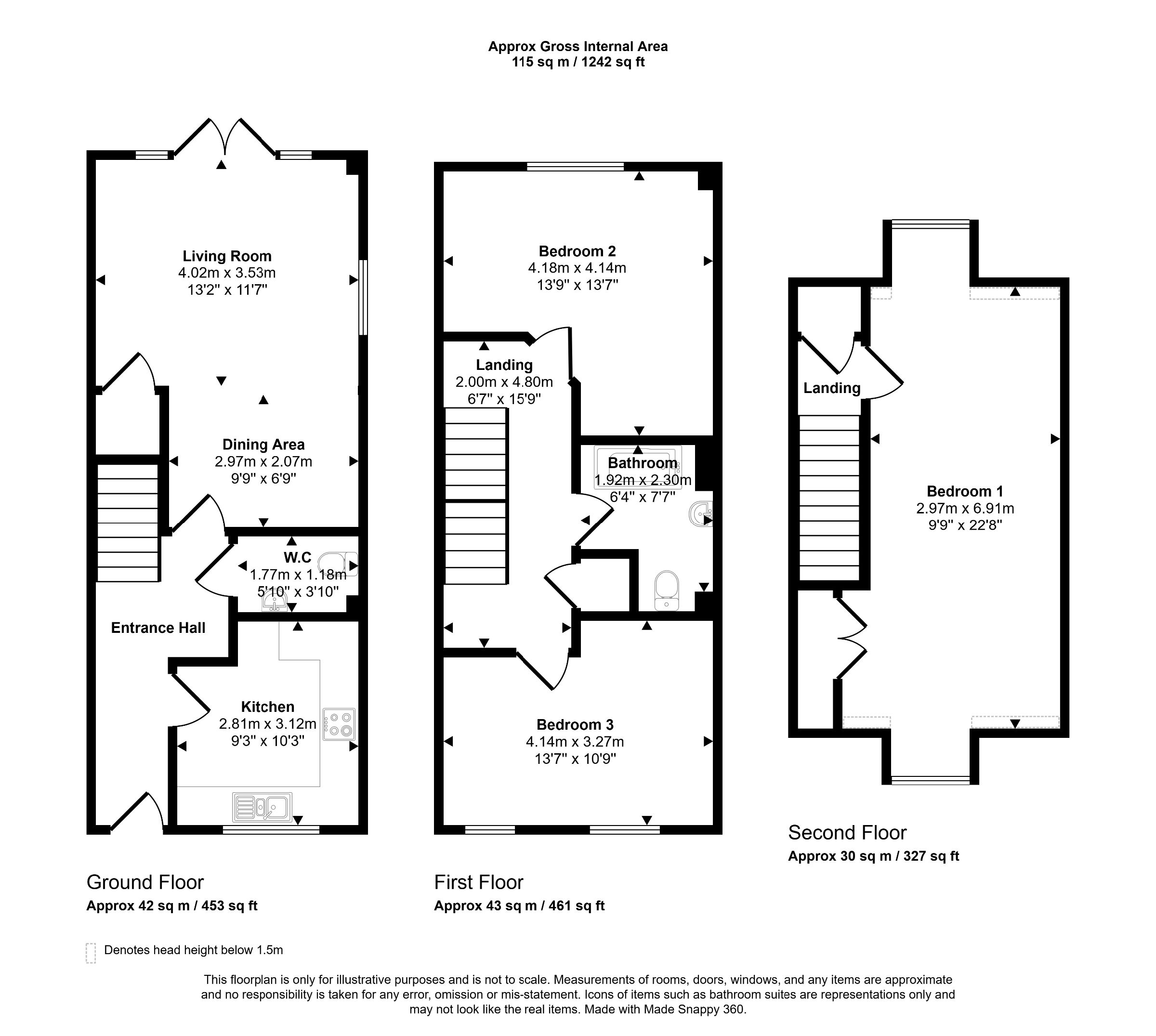 36 Old Common Way, Uckfield floorplan