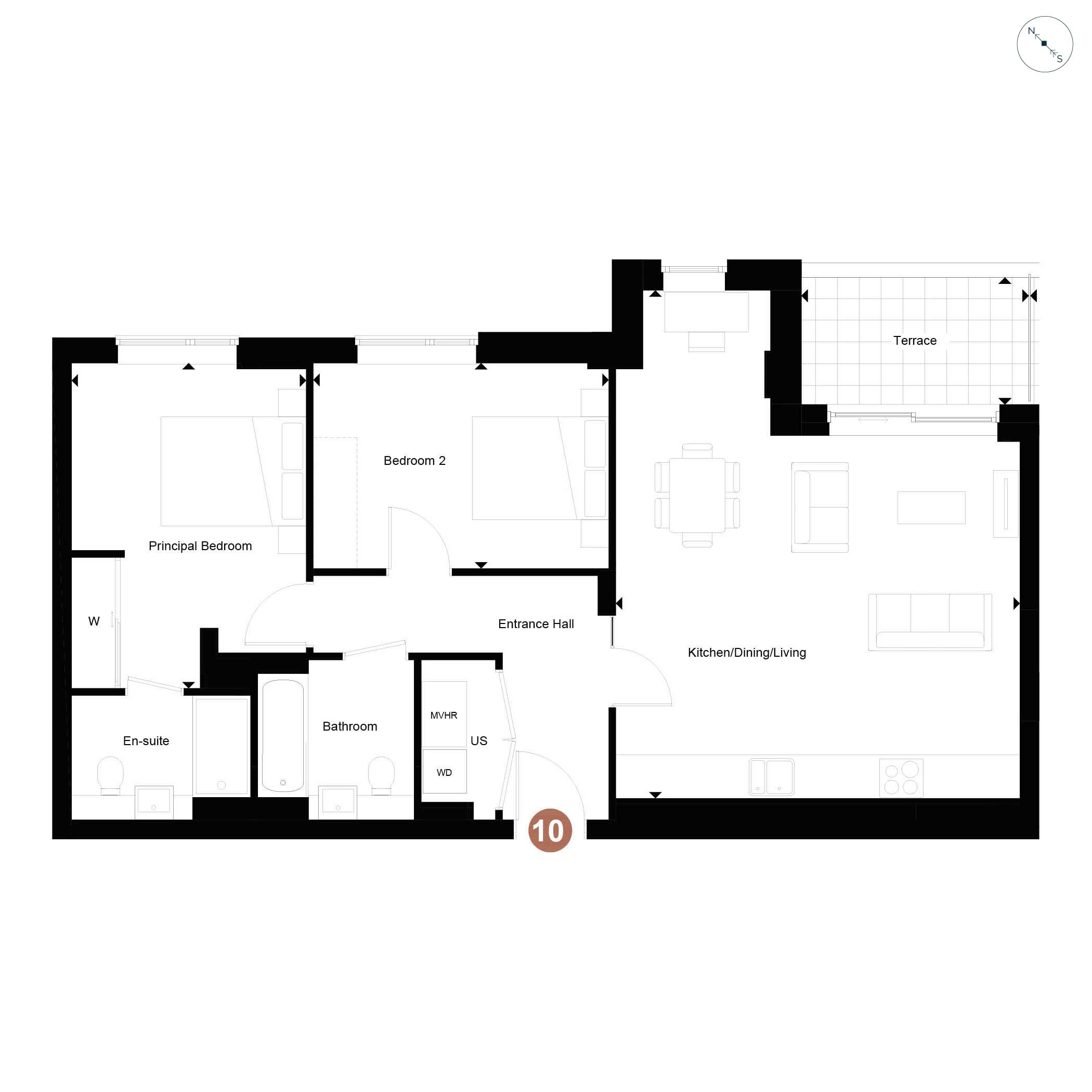 Apt 10, The Clifton Collection,, Apartment 10, The Clifton Collection, Clifton floorplan