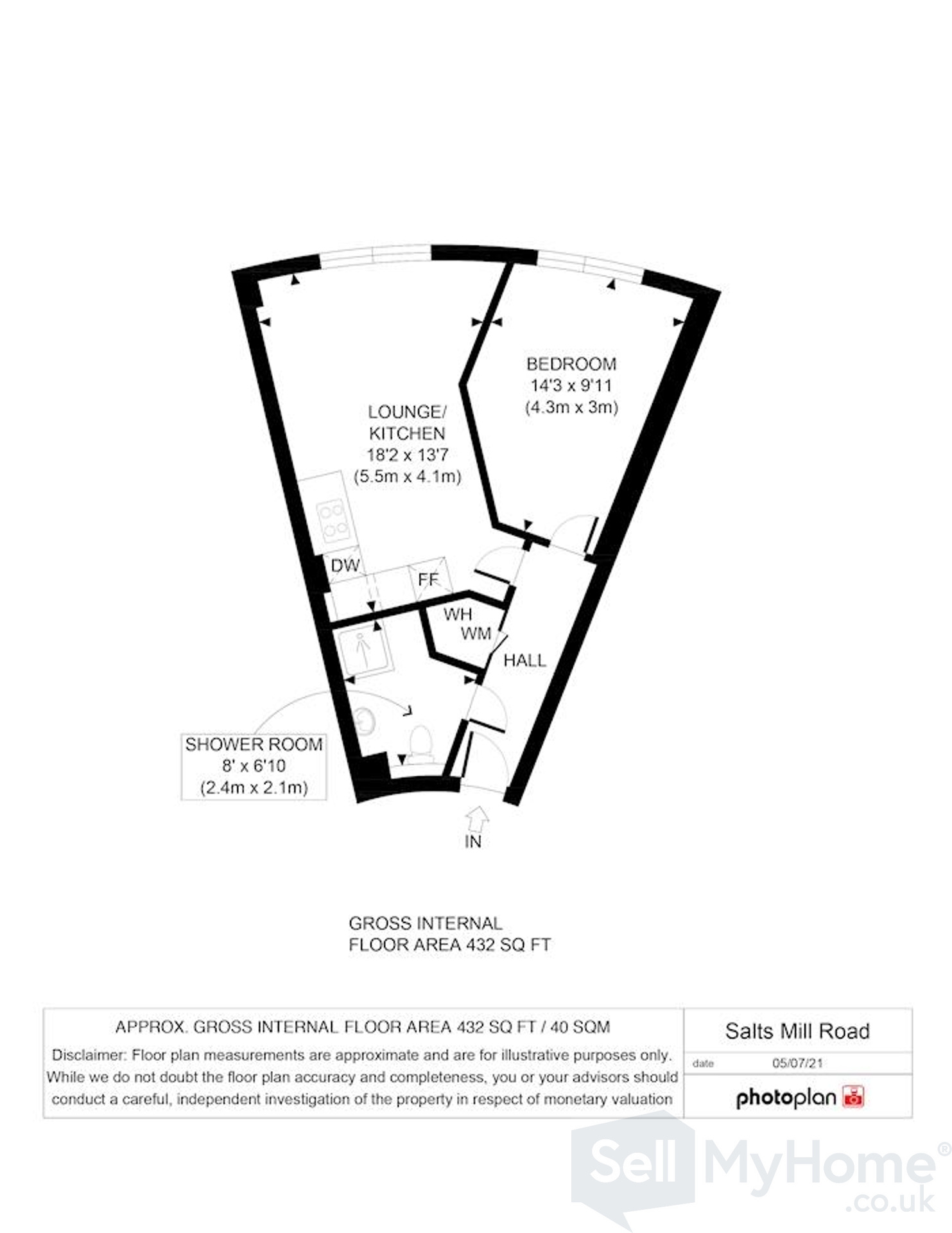 Apartment 214, Victoria Mills, 2 Salts Mill Road, Shipley floorplan