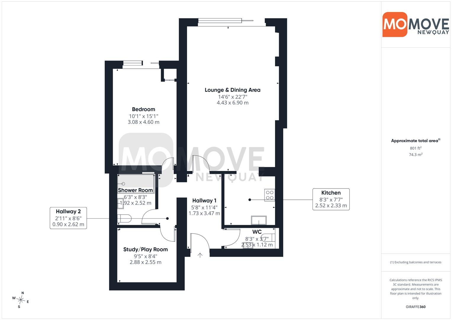 2, The Lighthouse, 4 Pentire Avenue, Newquay floorplan