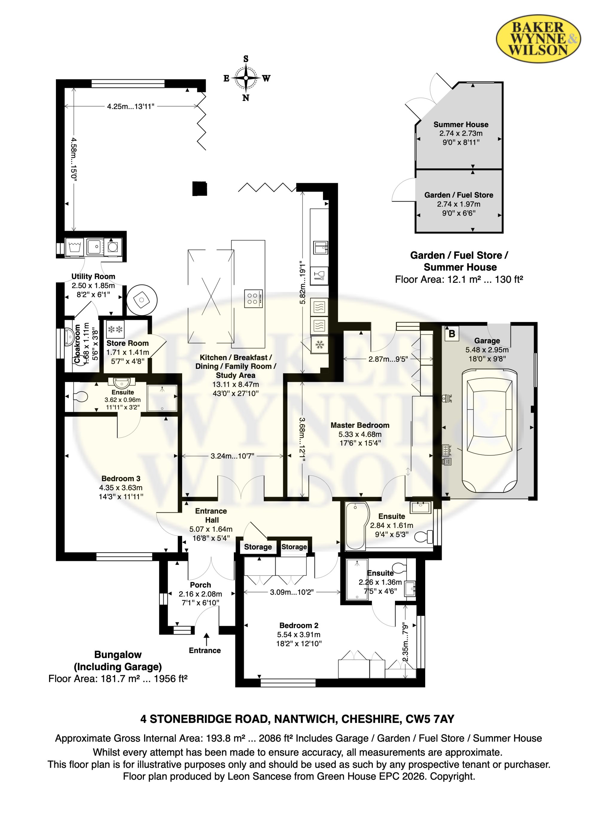 4 Stonebridge Road, Nantwich floorplan