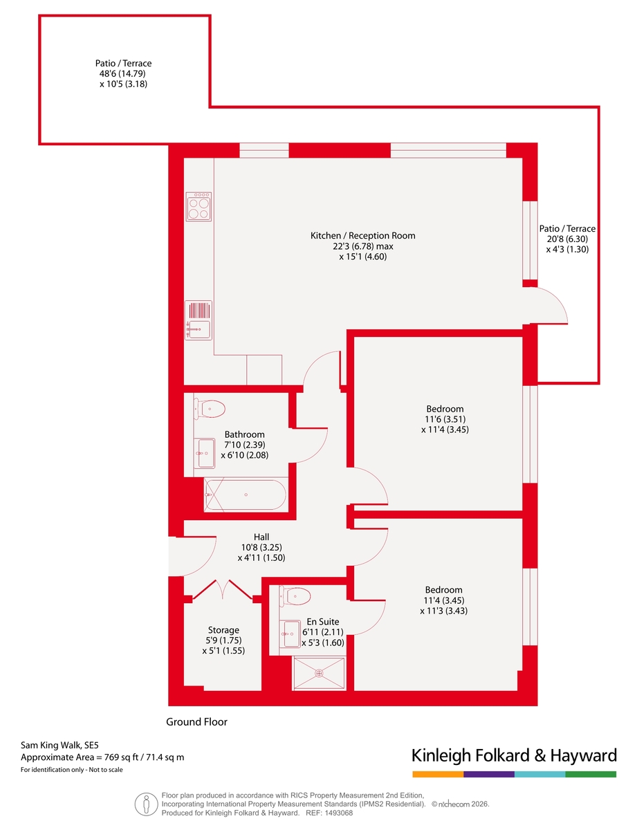 Flat 6, Leigh Court, 1, Sam King Walk, London floorplan