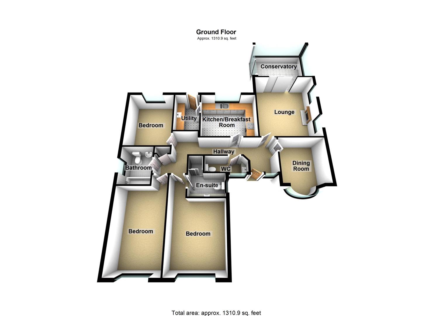 4 Bedrooms Bungalow for sale in Oaklands, Cheddar BS27