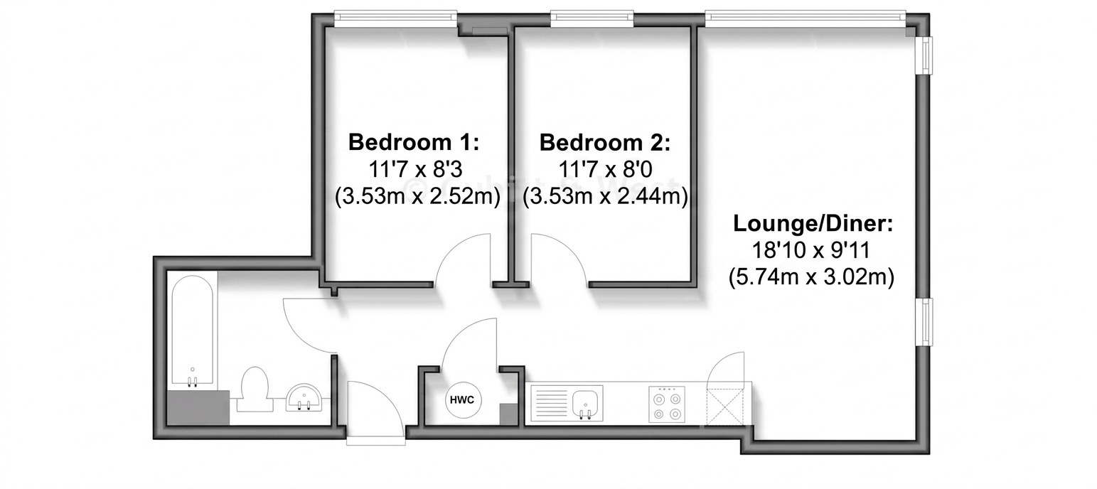 38, Warwick House, 67, Station Road, REDHILL floorplan