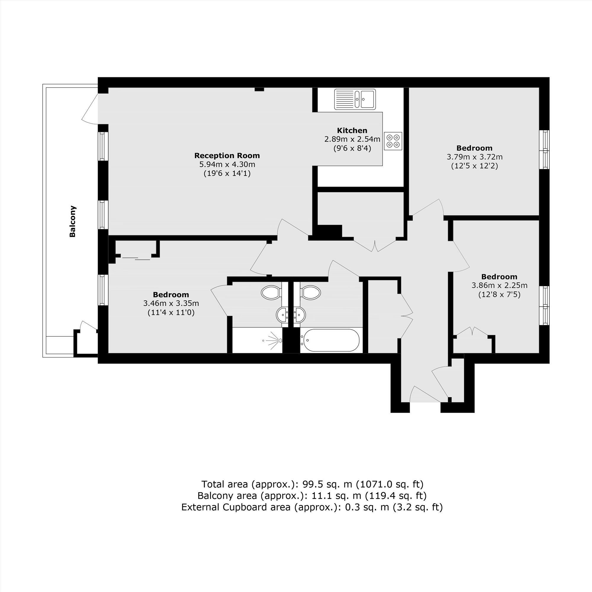 30 Wilde House, Avenue Road, Acton floorplan
