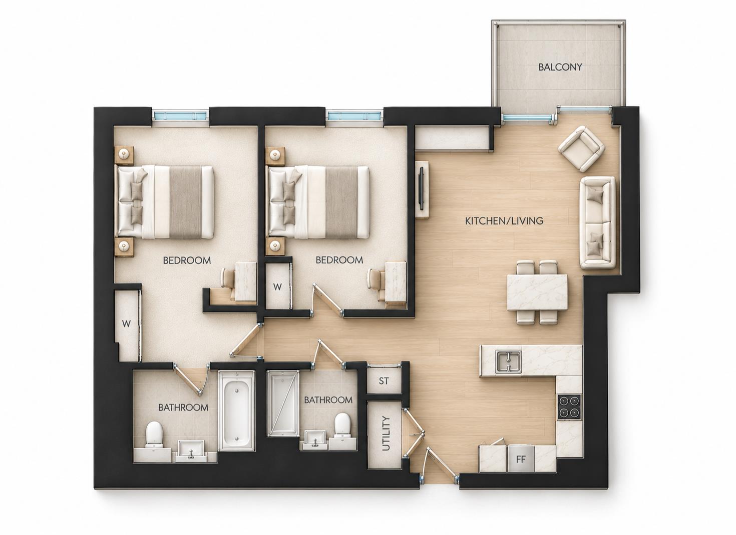 4132434, Ferry Island, 2 Heart Of Hale, London floorplan
