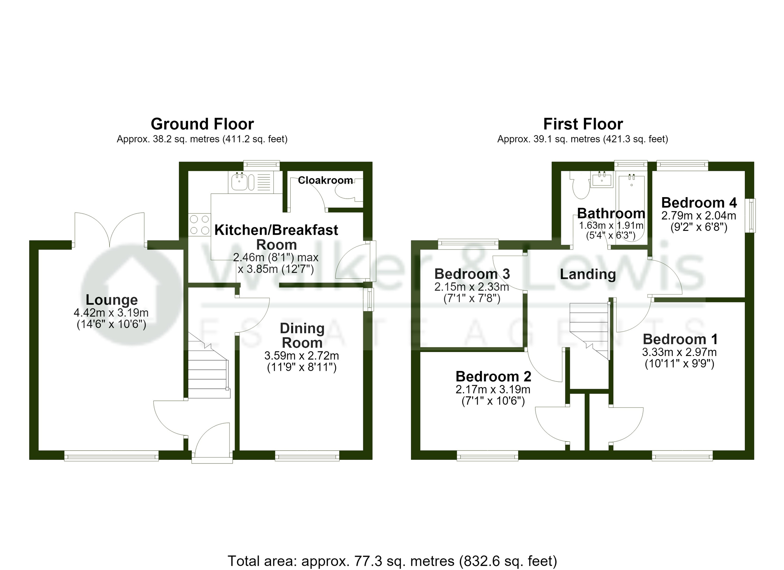 32 Ceiriog Crescent, Pontypridd floorplan