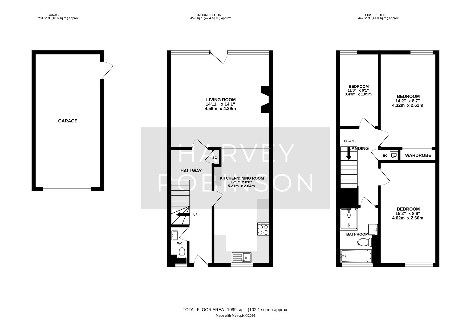 17 Sandon Close, Sandy floorplan