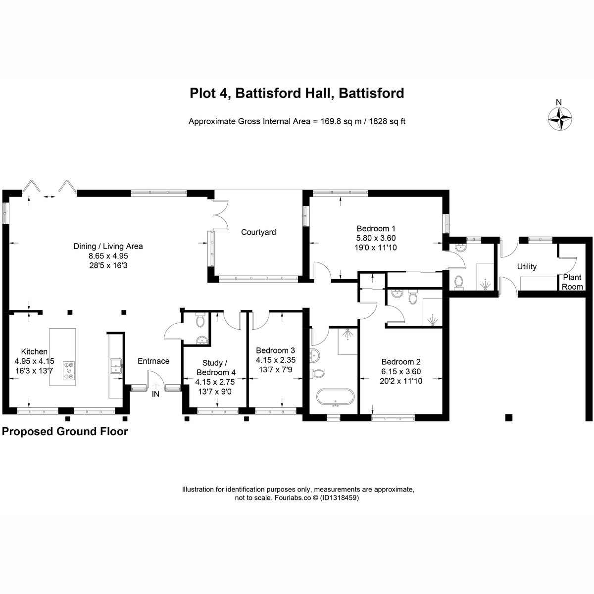 Flint Barn, Church Road, Stowmarket floorplan