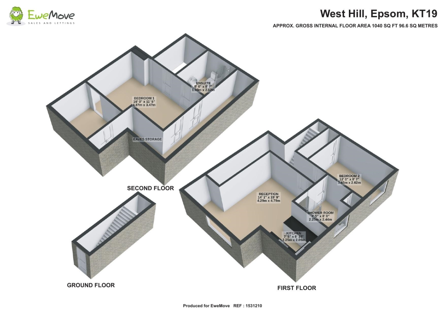 90, West Hill, Epsom floorplan
