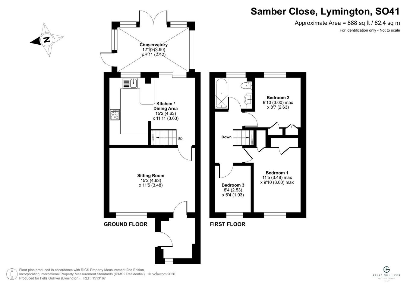 28, Samber Close, Lymington floorplan