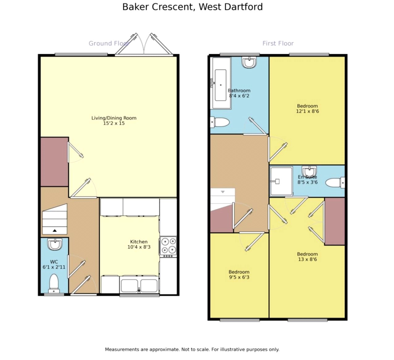 Baker Crescent, West Dartford, Kent DA1, 3 bedroom terraced house for