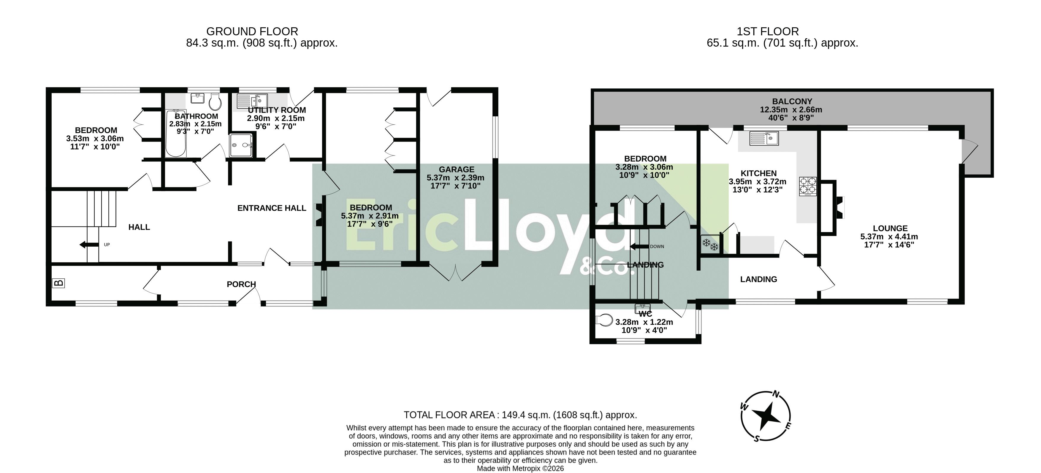 Meadowside, Southdown Hill, Brixham floorplan