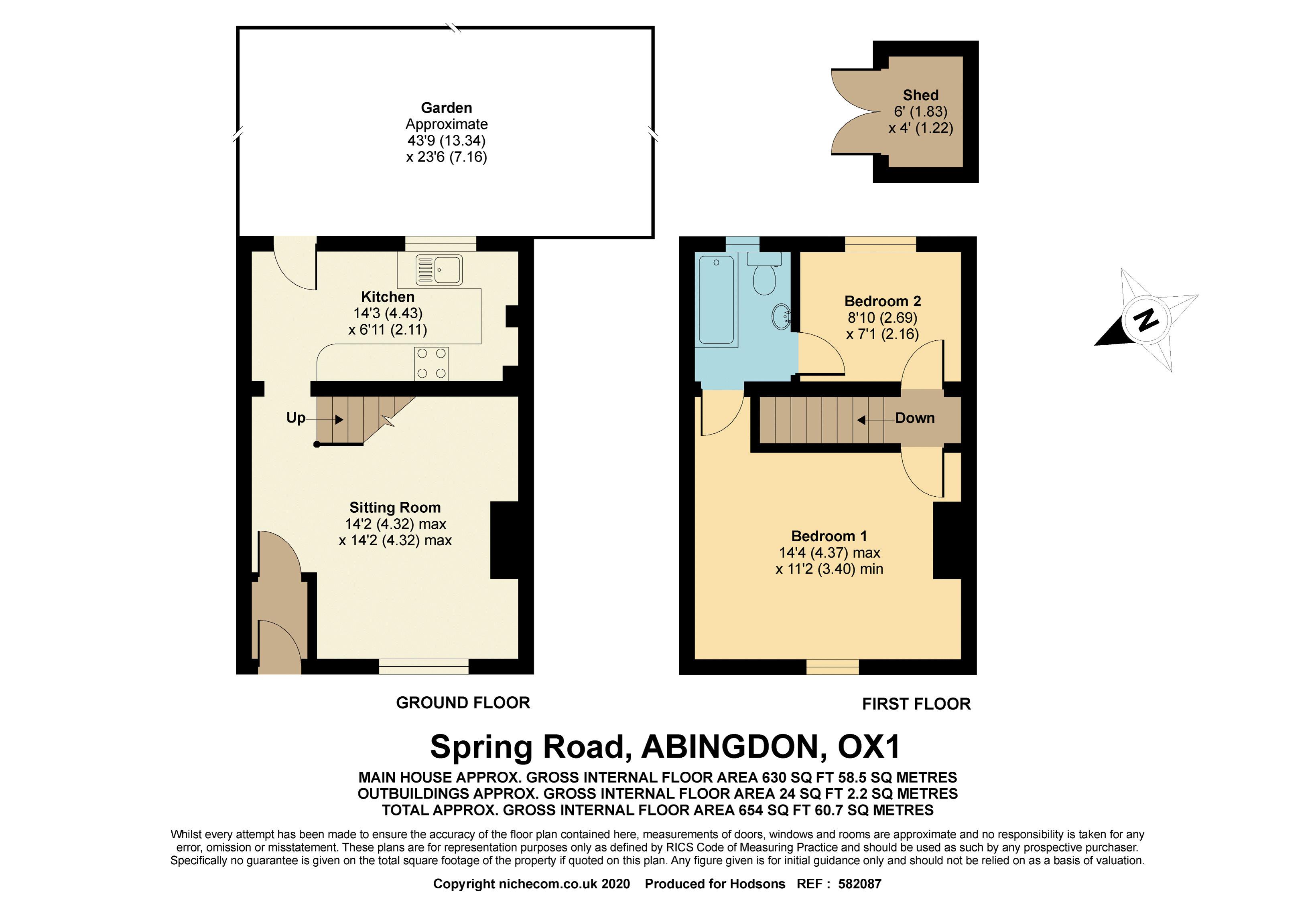 Spring Road, Abingdon OX14, 2 bedroom terraced house for sale