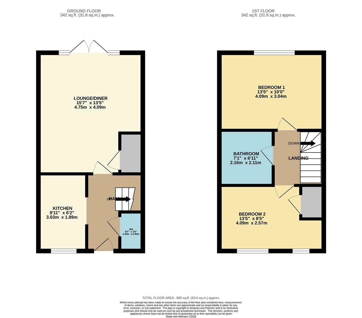 33, Elworthy Close, Kettering floorplan