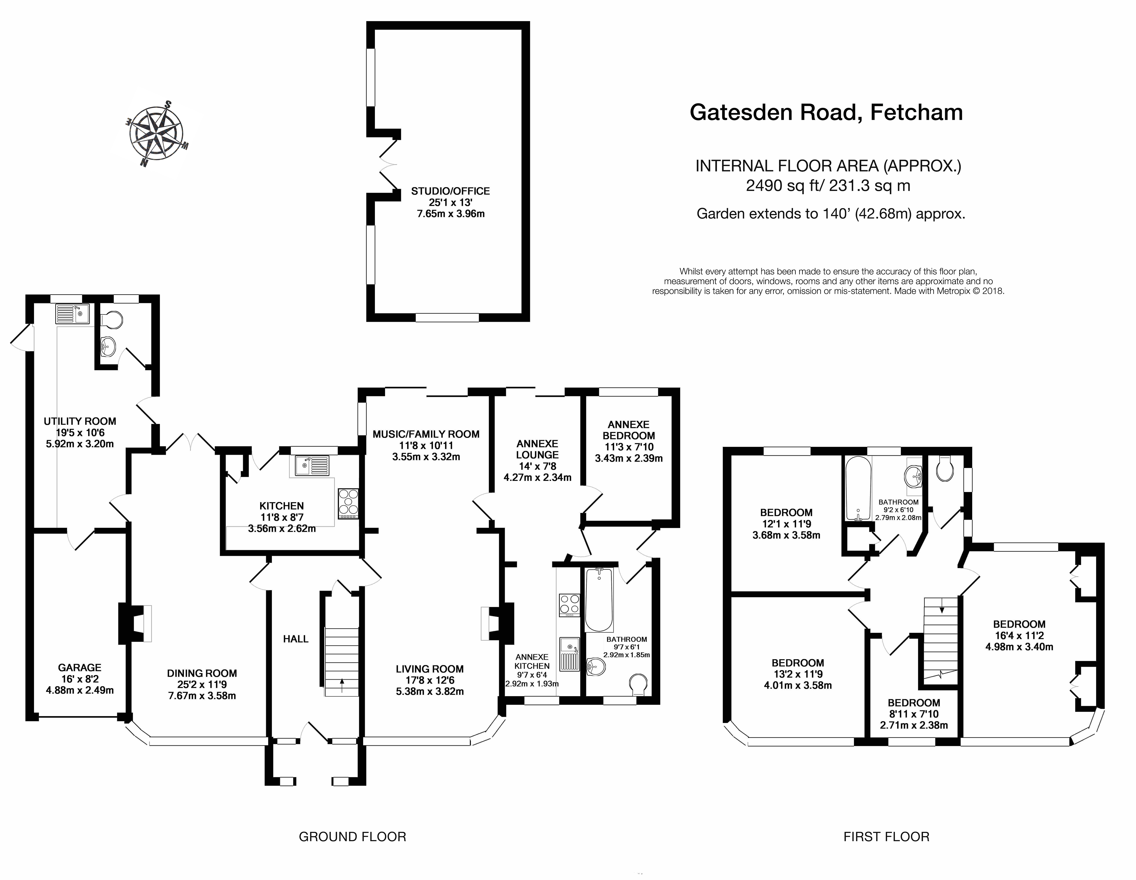 5 Bedrooms Detached house for sale in Gatesden Road, Fetcham KT22