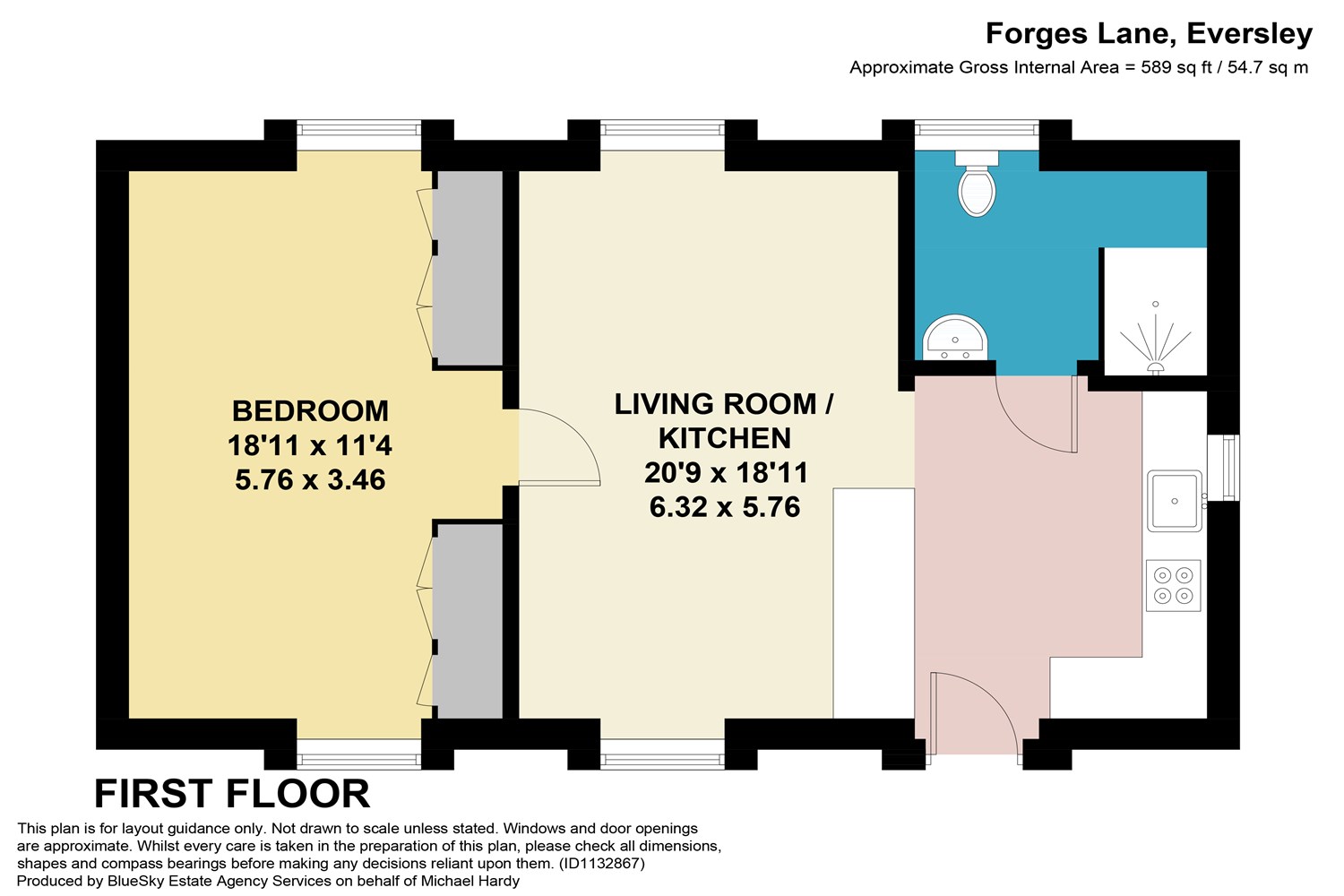 The Flat, Amberlea, New Mill Road Eversley, Hook floorplan