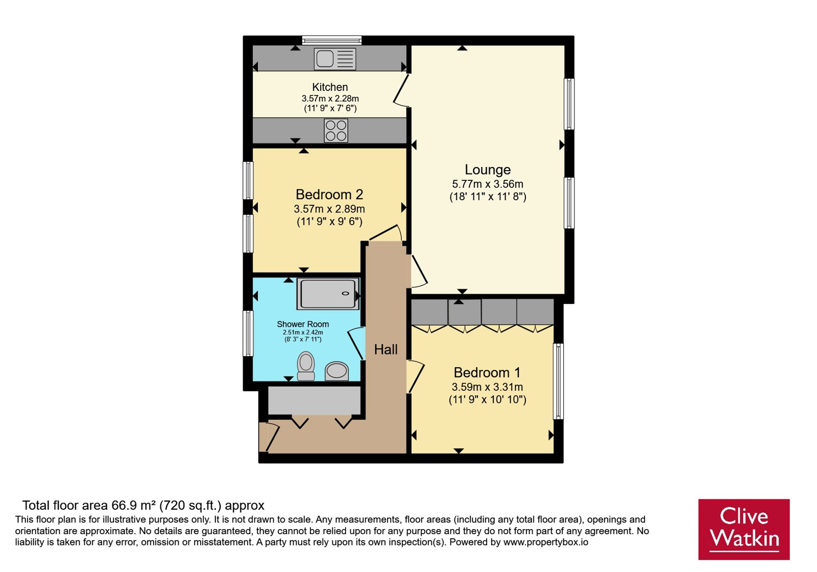 Flat 1, Bexley Court,, Chetwynd Road, Oxton floorplan
