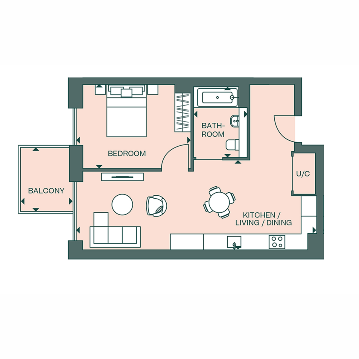 Flat 10.09 Fulton & Fifth, Wembley, HA9 floorplan