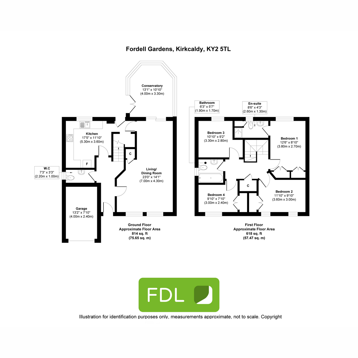 32, Fordell Gardens, Kirkcaldy floorplan
