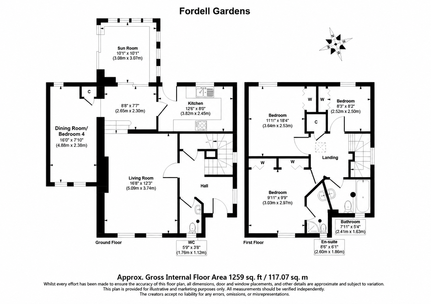 2, Fordell Gardens, Kirkcaldy floorplan