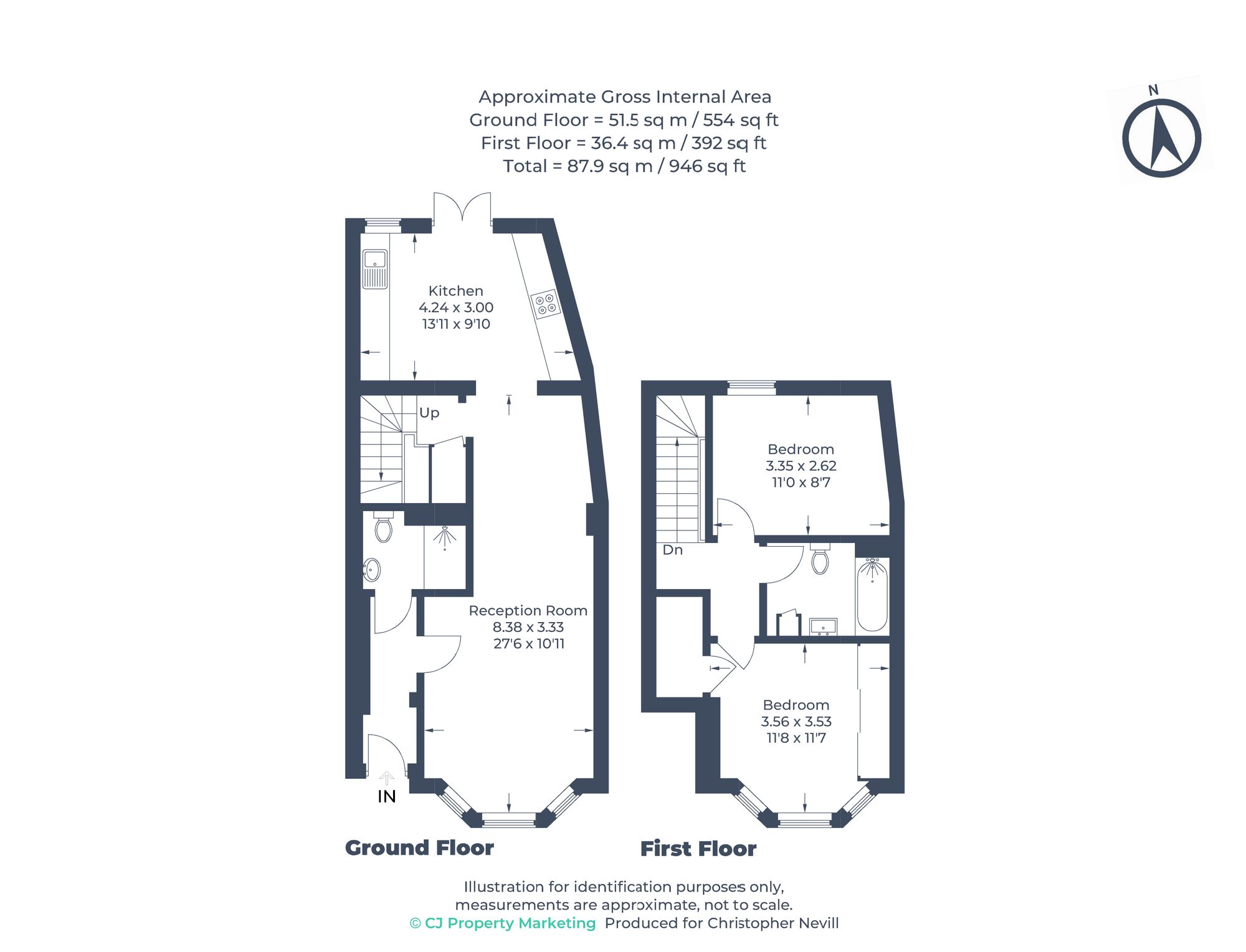 3 Cowley Brick Cottages, Uxbridge floorplan