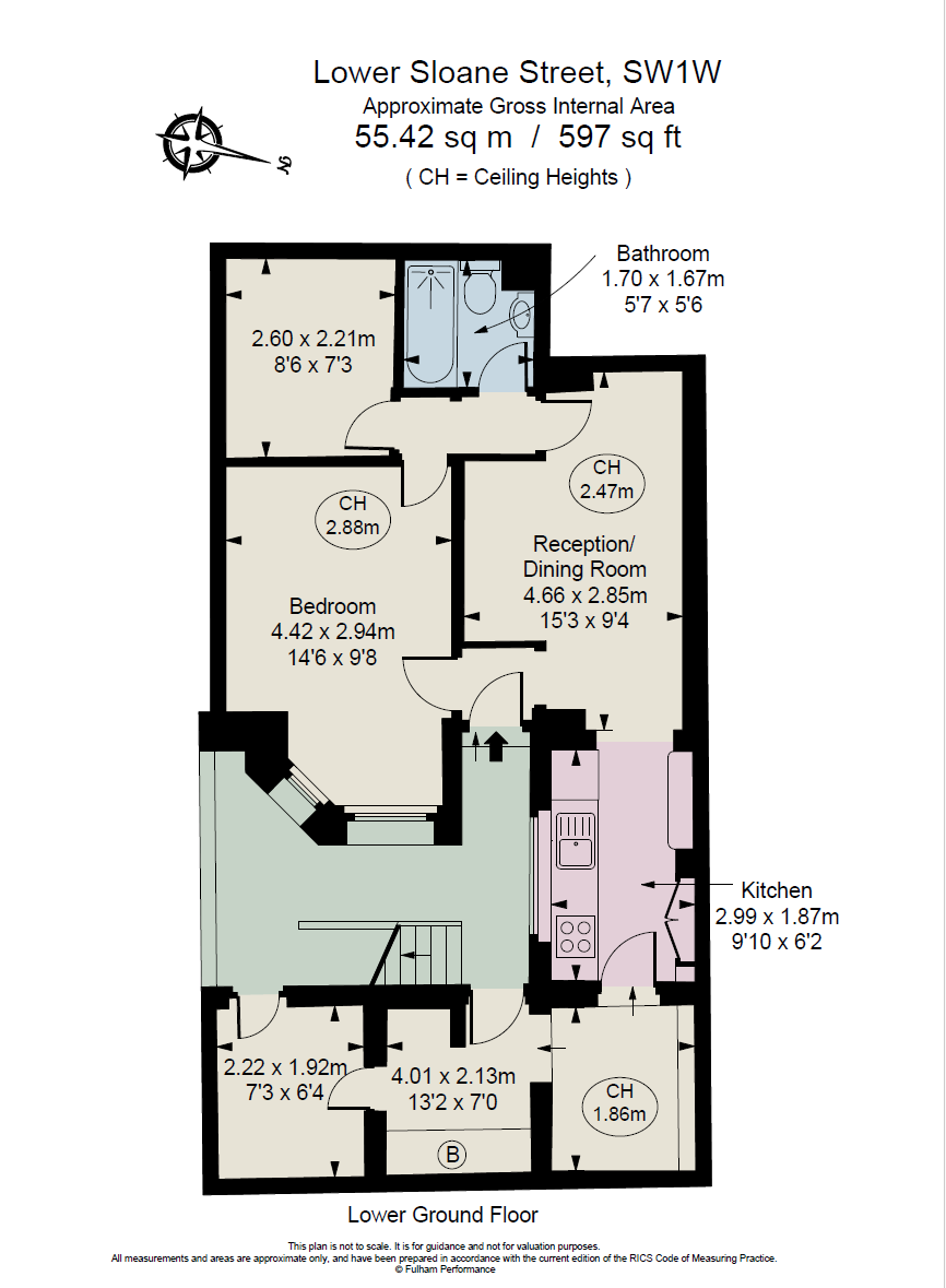 Flat 1, 20, Lower Sloane Street, London floorplan