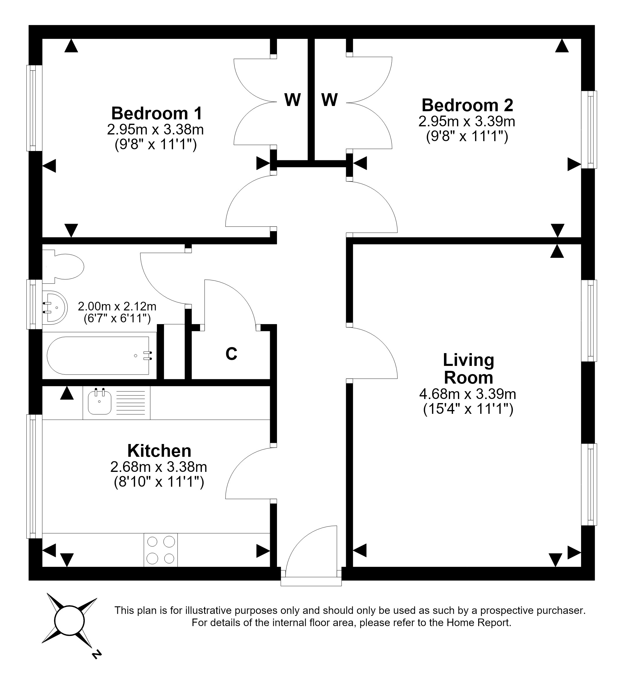 17/2, Terrars Croft, Newington, Edinburgh floorplan