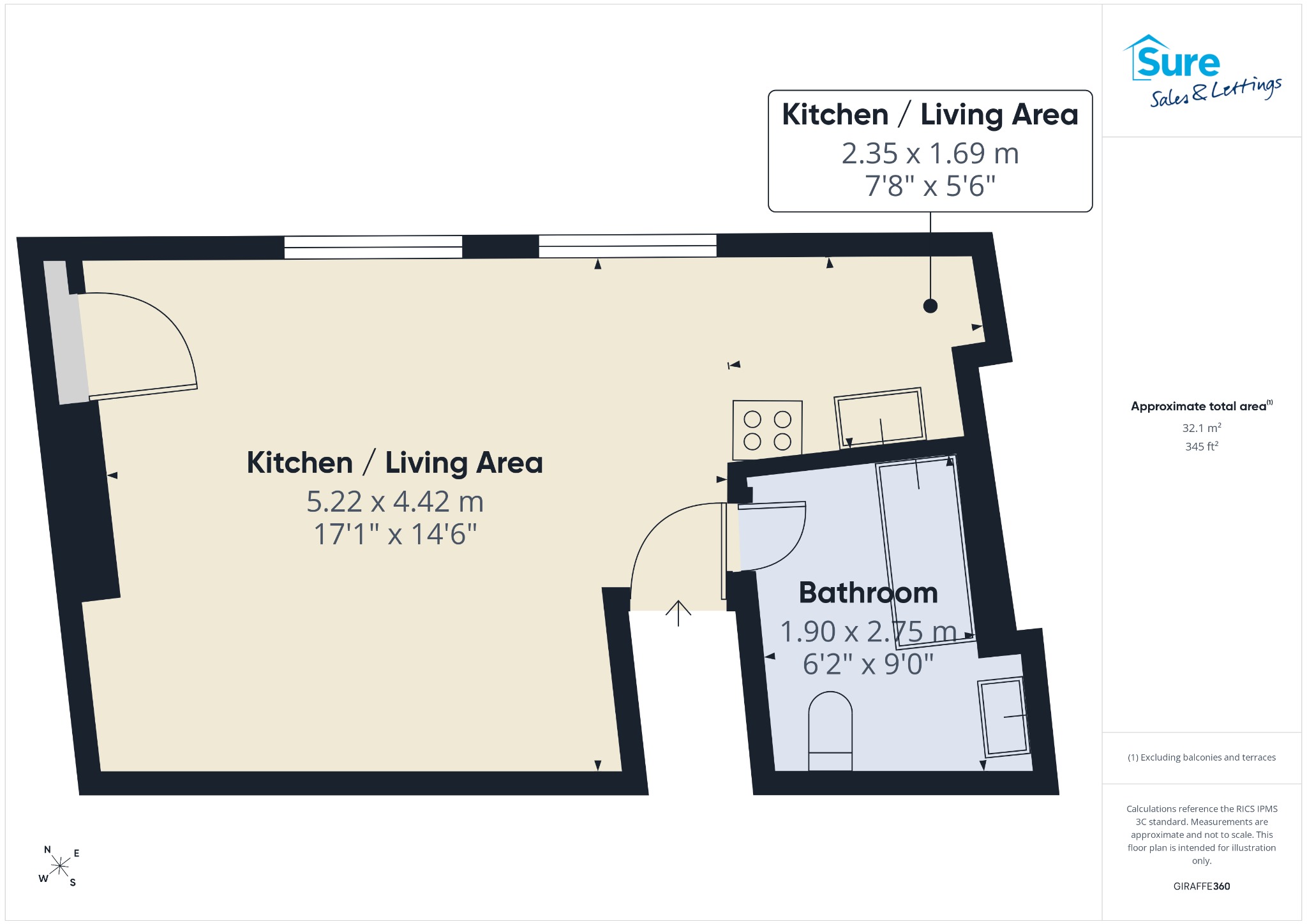 9  Flat 6, High Street, Watford floorplan
