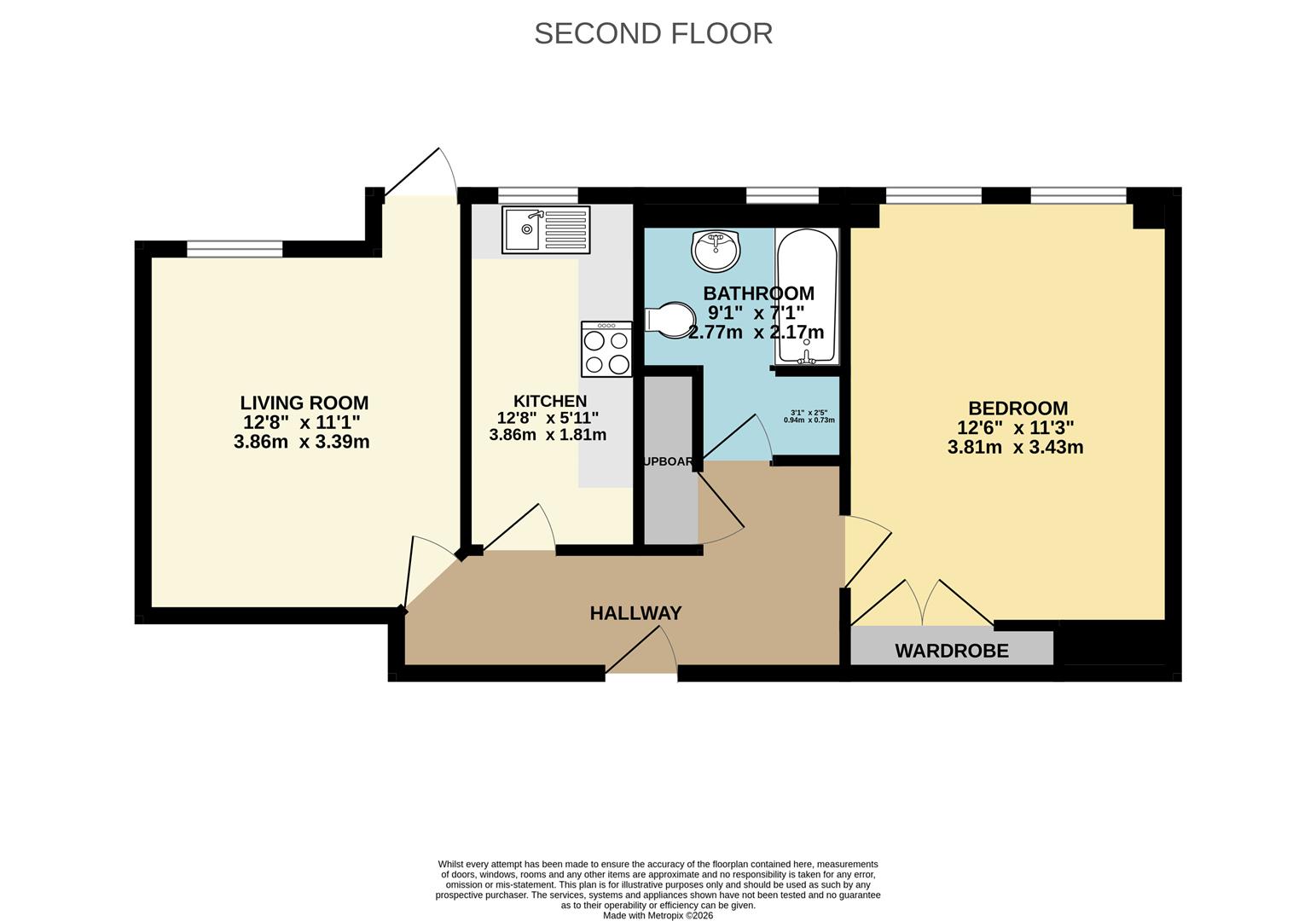 Flat 7 Lexden Lodge, Crowborough Hill, Crowborough floorplan