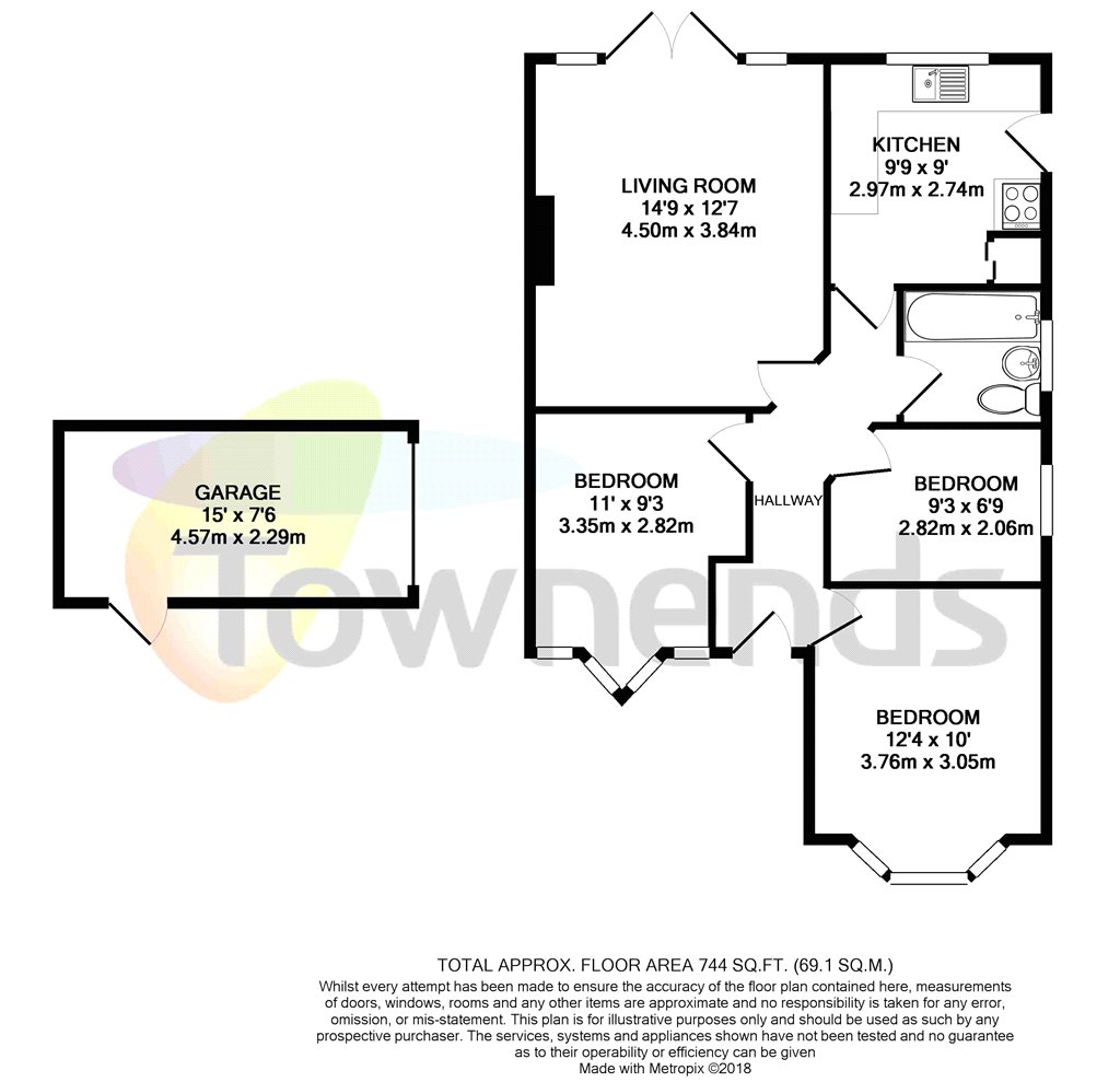 3 Bedrooms Terraced bungalow to rent in The Ridge, Whitton, Middlesex TW2