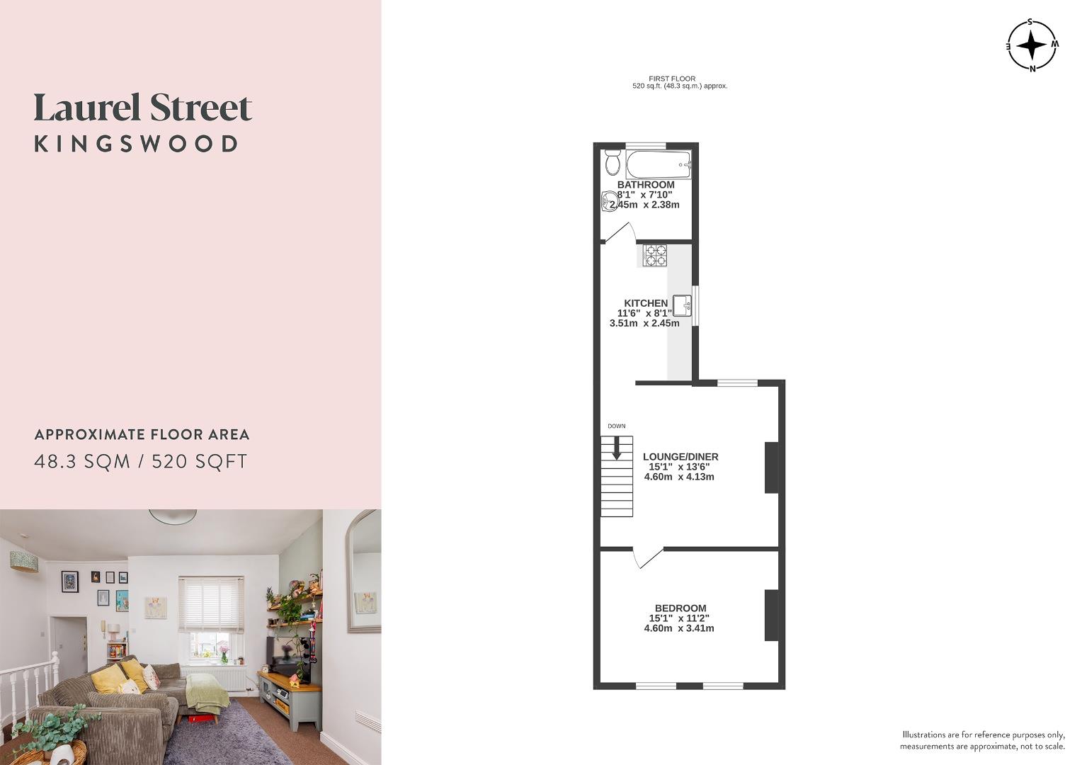 First Floor Flat, 14, Laurel Street, Kingswood floorplan