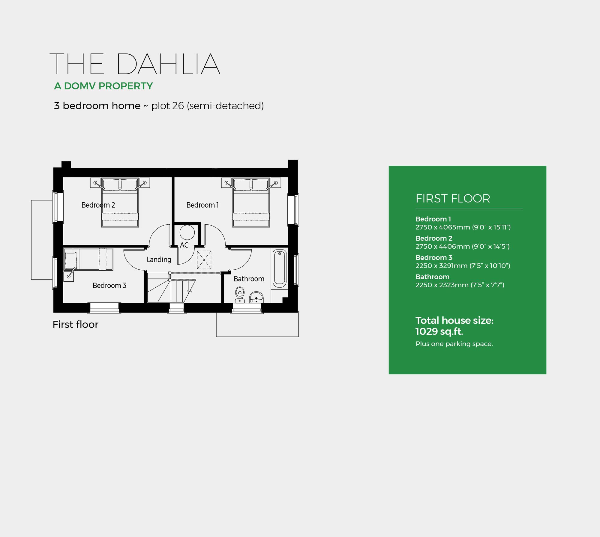 Plot 26 Dhalia, Severn Meadows, Upton upon Severn floorplan