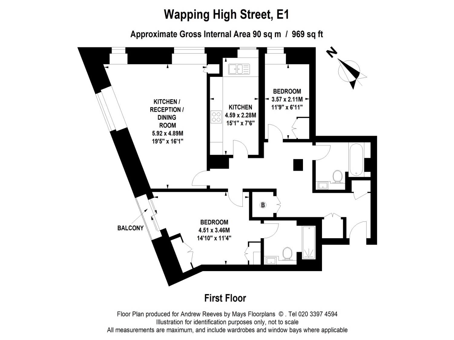 3, Gun Wharf, London floorplan