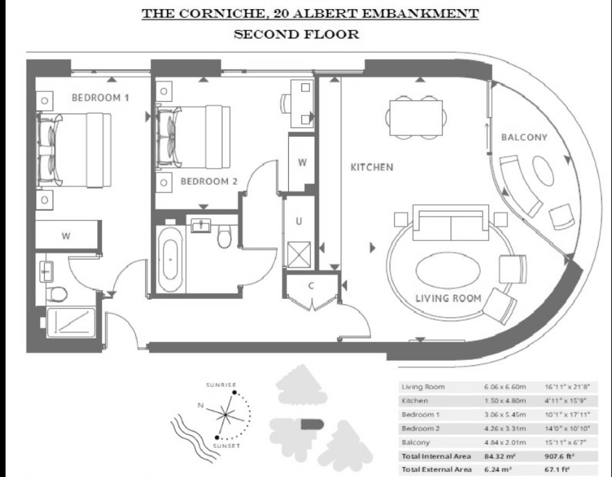 Albert Embankment, London floorplan