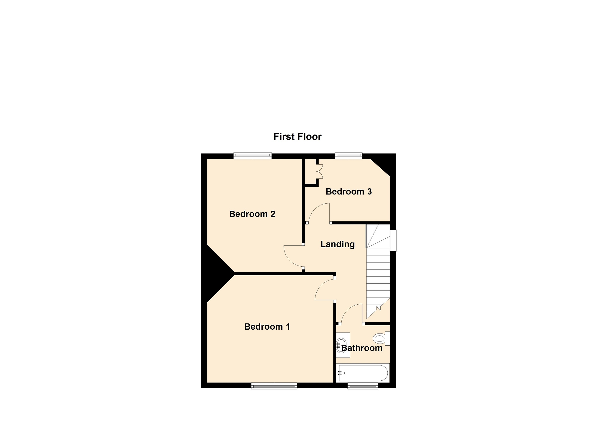 2 Upper Hospital Villas, Hospital Road, Brecon floorplan
